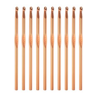 Aluminum Crochet Hook Knitting Needles for DIY Craft Yarn 10 pc