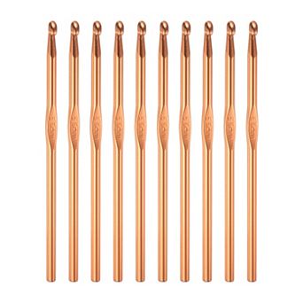 Aluminum Crochet Hook Knitting Needles for DIY Craft Yarn 10 pc