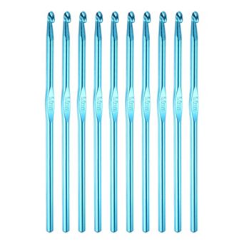 Aluminum Crochet Hook Knitting Needles for DIY Craft Yarn 10 pc