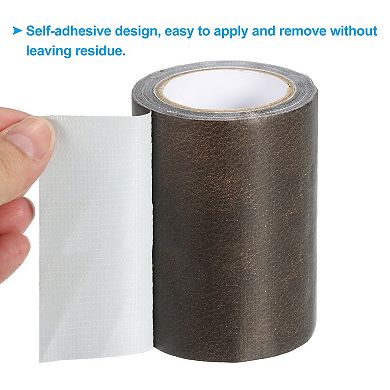 Leather Repair Tape 4"x15', Self Adhesive Realistic Leather Textured Patch for Furniture Sofa Couch