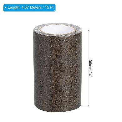 Leather Repair Tape 4"x15', Self Adhesive Realistic Leather Textured Patch for Furniture Sofa Couch