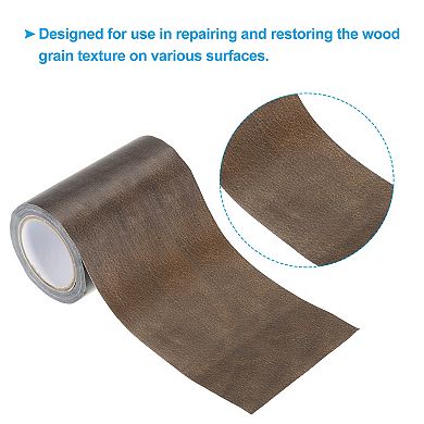 Leather Repair Tape 4"x15', Self Adhesive Realistic Leather Textured Patch for Furniture Sofa Couch