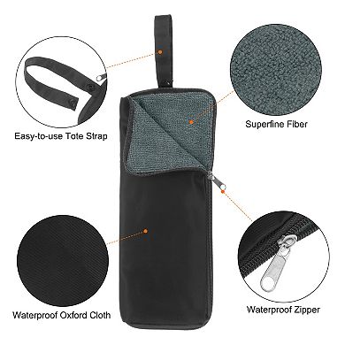 Umbrellas Bag Carry Bag 4.7"x12.6" Portable Reversible Wet Umbrella Sleeve Folding Cover