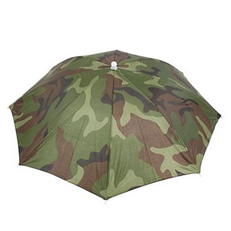 Elastic Headband Camouflage Pattern Sun Rain Umbrella Hat Cap for Fishing