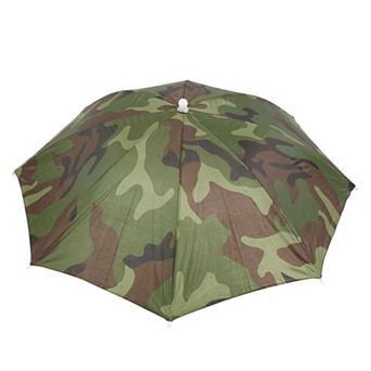 Elastic Headband Camouflage Pattern Sun Rain Umbrella Hat Cap for Fishing