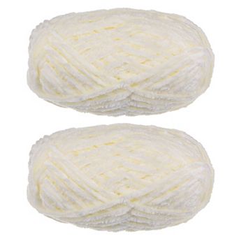 2Skeins Velvet Yarn Chenille Yarn 2x100g/7.1oz 174 Yards Total Length Super Bulky Soft Blanket Yarn