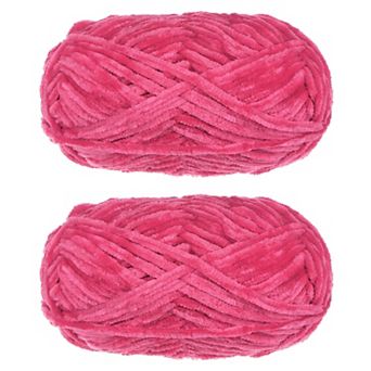 2Skeins Velvet Yarn Chenille Yarn 2x100g/7.1oz 174 Yards Total Length Super Bulky Soft Blanket Yarn