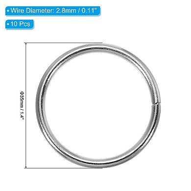 1.4" Dream Catcher Rings, 10 Pcs Metal Macrame Wreath Floral Round Ring Hoop