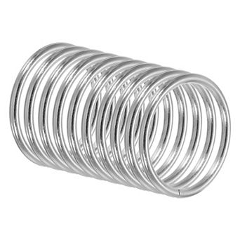 1.4" Dream Catcher Rings, 10 pc Metal Macrame Wreath Floral Round Ring Hoop