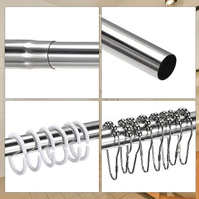 Stainless Steel Larger Size Diamond Shaped Corner Shower Curtain Rod