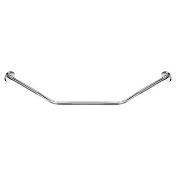 Stainless Steel Larger Size Diamond Shaped Corner Shower Curtain Rod