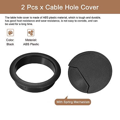 Cable Hole Cover Desk Cable Wire Cord Grommet Hole Cover for Office PC Desk Cable Cord Organizer