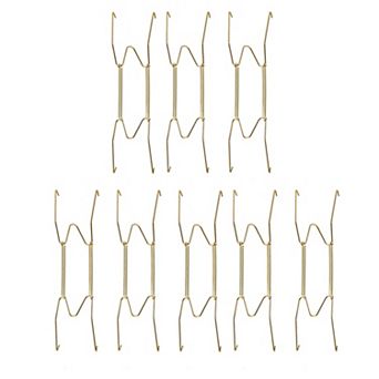 Plate Hanger, 10-inch W Type Zinc Plated Invisible Wall Decorative Hooks, 8 pc