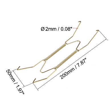 Plate Hanger, 10-inch W Type Zinc Plated Invisible Wall Decorative Hooks, 8 Pcs