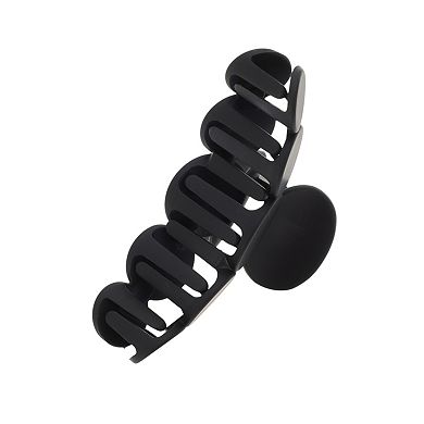 Frosted Half Circle Hair Clips for Home Black 1 Pc