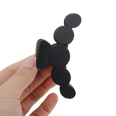 Frosted Half Circle Hair Clips for Home Black 1 Pc