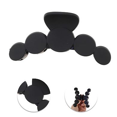 Frosted Half Circle Hair Clips for Home Black 1 Pc