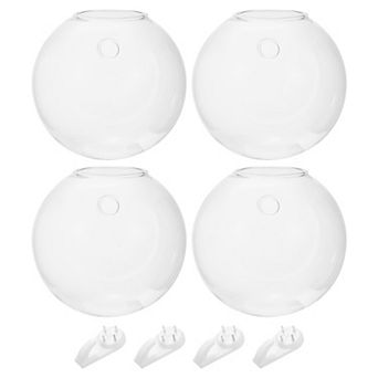 Wall Vases, 4 pc Planters Hanging Glass Terrariums Propagation Station for Home Office Decor