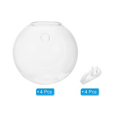 Wall Vases, 4 Pcs Planters Hanging Glass Terrariums Propagation Station for Home Office Decor