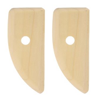 2 pc Pottery Ribs 12cm x 5.3cm Wooden Clay Ceramic Sculpting Tools for Removing Finger Marks
