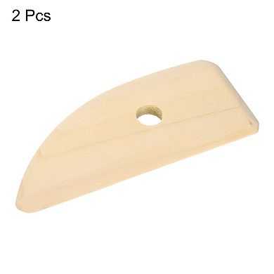 2pcs Pottery Ribs 12cm x 5.3cm Wooden Clay Ceramic Sculpting Tools for Removing Finger Marks