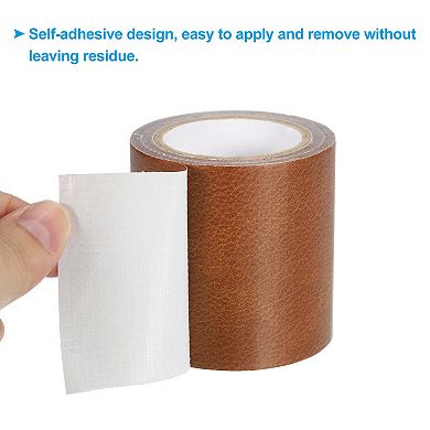 Leather Repair Tape 2.2"x15', Self Adhesive Realistic Leather Textured Patch for Furniture Sofa