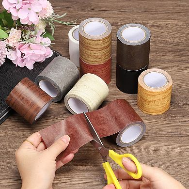 Leather Repair Tape 2.2"x15', Self Adhesive Realistic Leather Textured Patch for Furniture Sofa
