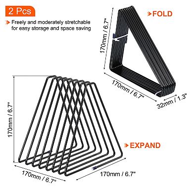 Triangle Desktop File Holder Rack Metal Vinyl Record Stand Holder Office Organizer 2Pc