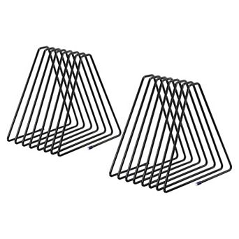 Triangle Desktop File Holder Rack Metal Vinyl Record Stand Holder Office Organizer 2 pc