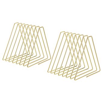 Triangle Desktop File Holder Rack Metal Vinyl Record Stand Holder Office Organizer 2 pc