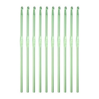 Aluminum Crochet Hook Knitting Needles for DIY Craft Yarn 10 pc