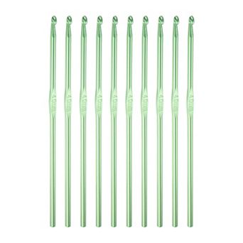 Aluminum Crochet Hook Knitting Needles for DIY Craft Yarn 10 pc