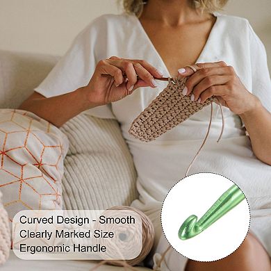 Aluminum Crochet Hook Knitting Needles for DIY Craft Yarn 10Pcs