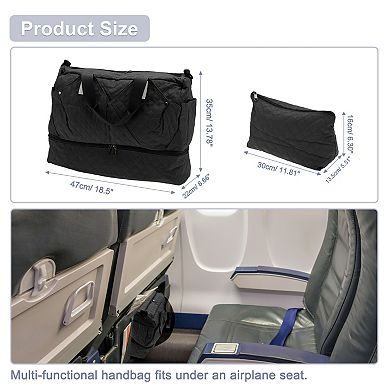 Duffel Bag for Travel, Partitioned Design, Travel Duffel Bags, with Fixed Luggage Strap 2 Pcs