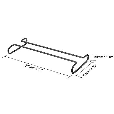 Wine Glass Rack Under Cabinet, 4 Pcs 10 Inch Stemware Wine Glass Hanging Rack