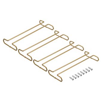 Wine Glass Rack Under Cabinet, 4 pc 10 Inch Stemware Wine Glass Hanging Rack