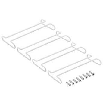 Wine Glass Rack Under Cabinet, 4 pc 10 Inch Stemware Wine Glass Hanging Rack