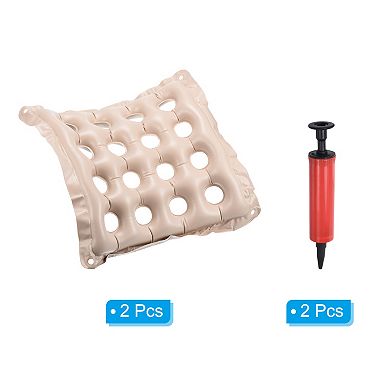 Inflatable Seat Cushion, 2 Pack Portable Chair Cushion Breathable Backrest Air Seat Pad