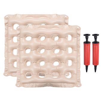 Inflatable Seat Cushion, 2 Pack Portable Chair Cushion Breathable Backrest Air Seat Pad