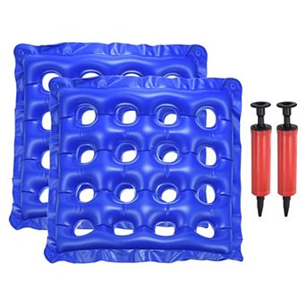 Inflatable Seat Cushion, 2 Pack Portable Chair Cushion Breathable Backrest Air Seat Pad