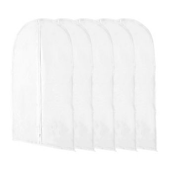 Dustproof Garment Bag Zipper Clothing Dust Cover 39.37"x23.62" 5 pc