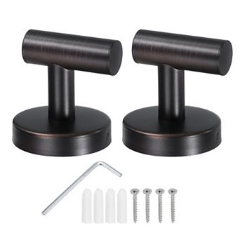 Bathroom Hook, 2 pc Waterproof Stainless Steel Single Towel/Robe Clothes Hook with Screws