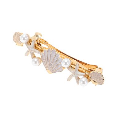 Shell Starfish French Barrette Hair Clips for Home 1 Pc
