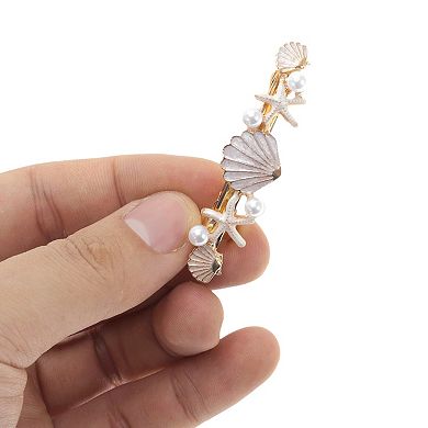 Shell Starfish French Barrette Hair Clips for Home 1 Pc