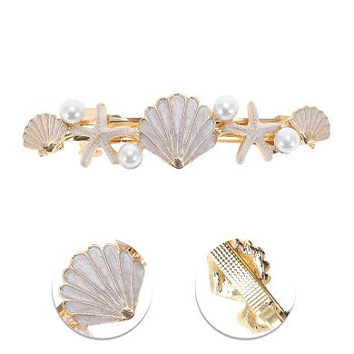 Shell Starfish French Barrette Hair Clips for Home 1 Pc