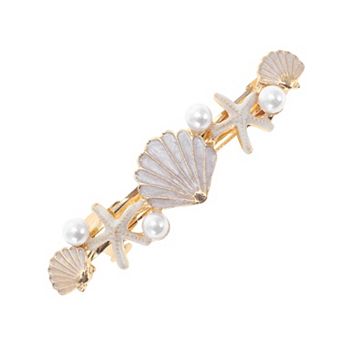 Shell Starfish French Barrette Hair Clips for Home 1 pc