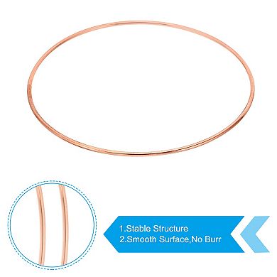 5.9" Dream Catcher Rings, 6 Pcs Metal Macrame Wreath Floral Round Ring Hoop