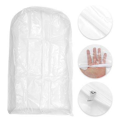 Dustproof Garment Bag Zipper Clothing Dust Cover 23.62"x3.94"x39.37" 2 Pcs