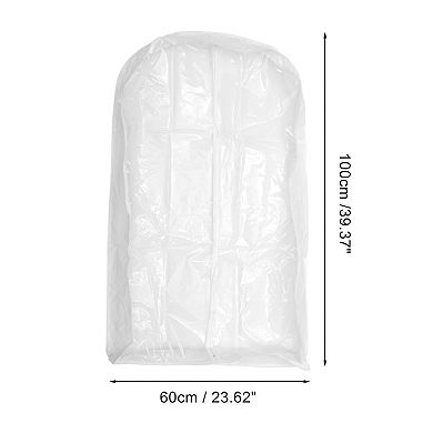 Dustproof Garment Bag Zipper Clothing Dust Cover 23.62"x3.94"x39.37" 2 Pcs