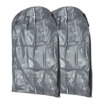 Dustproof Garment Bag Zipper Clothing Dust Cover 23.62"x3.94"x39.37" 2 pc